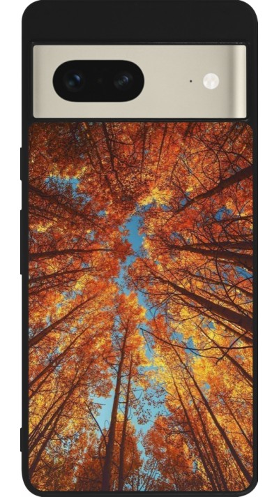 Google Pixel 7 Case Hülle - Silikon schwarz Autumn 25 Trees