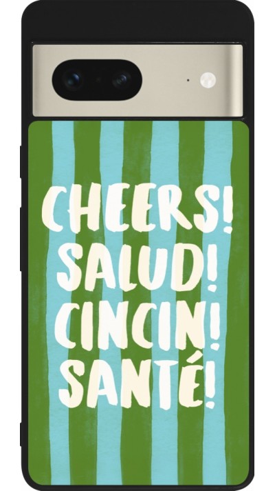 Google Pixel 7 Case Hülle - Silikon schwarz Cheers 2026