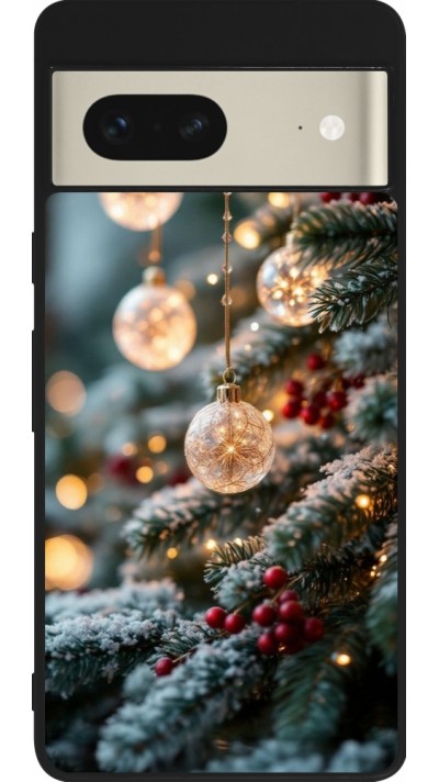 Google Pixel 7 Case Hülle - Silikon schwarz Christmas 25 Xmas Decorated Tree