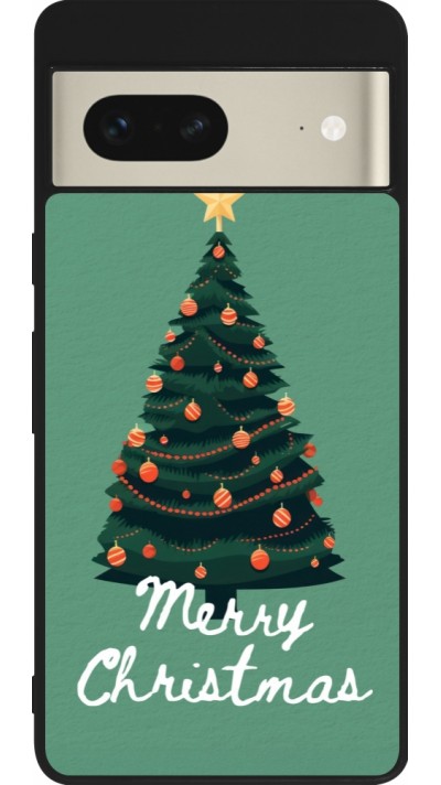 Google Pixel 7 Case Hülle - Silikon schwarz Christmas 25 Xmas Tree