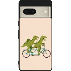 Google Pixel 7 Case Hülle - Silikon schwarz Dinosaurs on bikes 2026