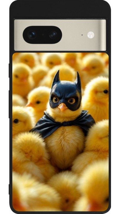 Google Pixel 7 Case Hülle - Silikon schwarz Easter 2026 Chicken Batman