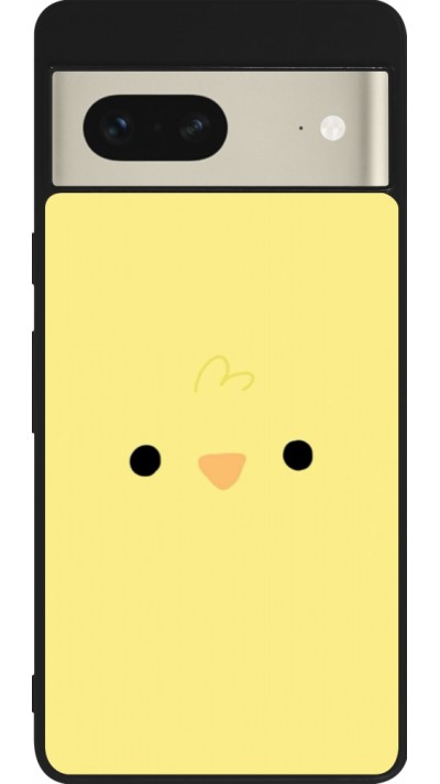 Google Pixel 7 Case Hülle - Silikon schwarz Easter 2026 Little chicken