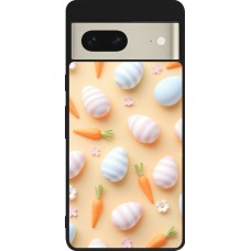 Google Pixel 7 Case Hülle - Silikon schwarz Easter 2026 Pattern Easter