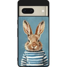 Google Pixel 7 Case Hülle - Silikon schwarz Easter 2026 Rabbit navy