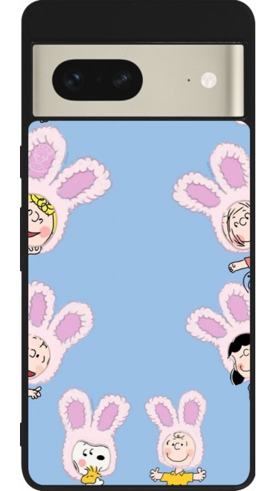Google Pixel 7 Case Hülle - Silikon schwarz Easter 2026 Snoopy
