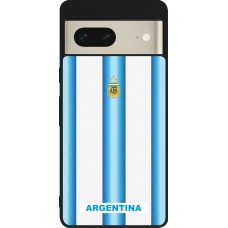 Google Pixel 7 Case Hülle - Silikon schwarz Argentinien 2026 personalisierbares Fussballtrikot
