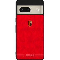 Google Pixel 7 Case Hülle - Silikon schwarz Belgien 2026 personalisierbares Fussballtrikot