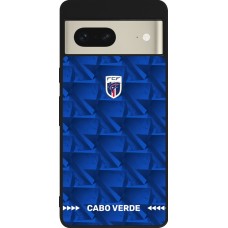 Google Pixel 7 Case Hülle - Silikon schwarz Kap Verde 2026 personalisierbares Fussballtrikot