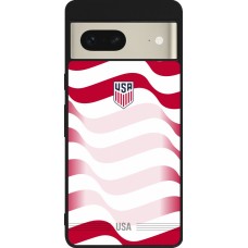 Google Pixel 7 Case Hülle - Silikon schwarz Vereinigten Staaten 2026 personalisierbares Fussballtrikot