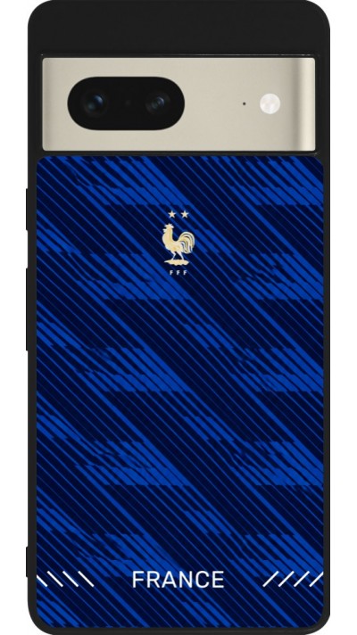 Google Pixel 7 Case Hülle - Silikon schwarz Frankreich 2026 personalisierbares Fussballtrikot