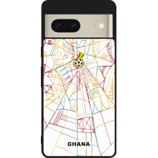 Google Pixel 7 Case Hülle - Silikon schwarz Ghana 2026 personalisierbares Fussballtrikot