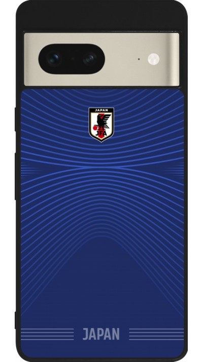 Google Pixel 7 Case Hülle - Silikon schwarz Japan 2022 personalisierbares Fussballtrikot