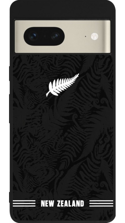 Google Pixel 7 Case Hülle - Silikon schwarz Neuseeland 2026 personalisierbares Fussballtrikot