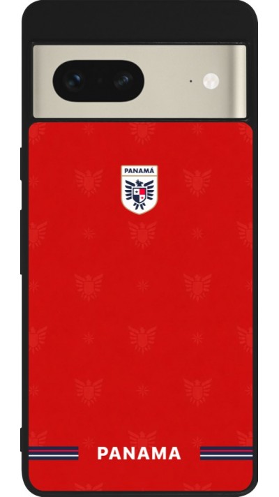 Google Pixel 7 Case Hülle - Silikon schwarz Panama 2026 personalisierbares Fussballtrikot