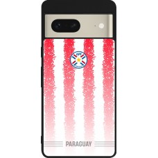 Google Pixel 7 Case Hülle - Silikon schwarz Paraguay 2026 personalisierbares Fussballtrikot
