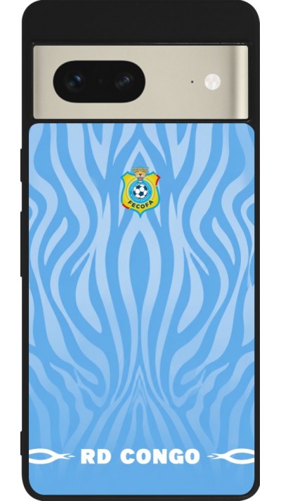 Google Pixel 7 Case Hülle - Silikon schwarz Demokratische Republik Kongo 2026 personalisierbares Fussballtrikot