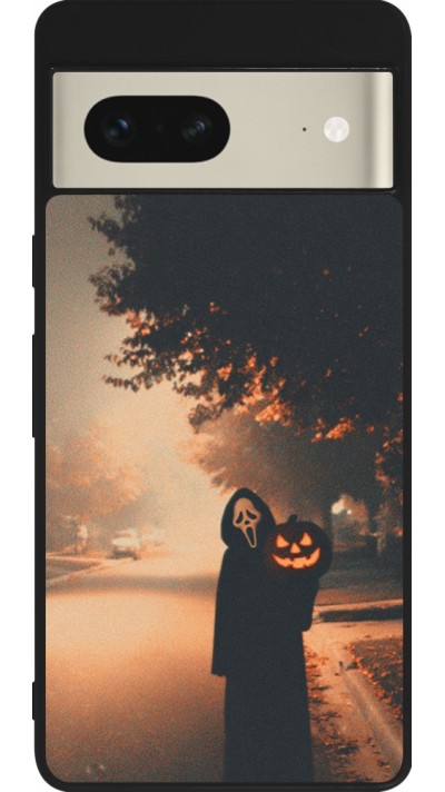 Google Pixel 7 Case Hülle - Silikon schwarz Halloween 2025 Scream