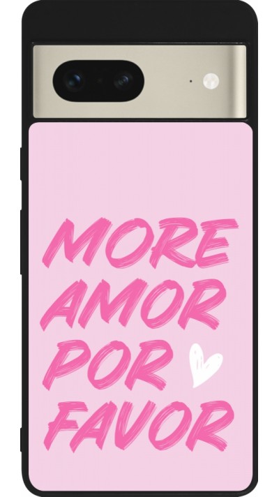 Coque Google Pixel 7 - Silicone rigide noir More amor porfavor Coque Google Pixel 7 - Silicone rigide noir More amor porfavor