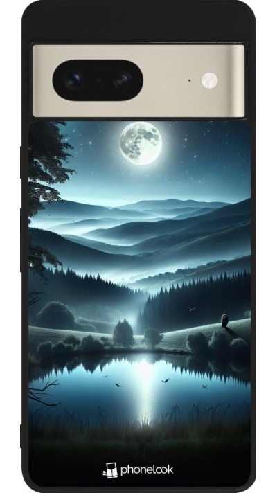 Coque Google Pixel 7 - Silicone rigide noir Night Sky View