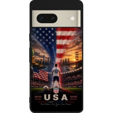 Google Pixel 7 Case Hülle - Silikon schwarz Fussball Vereinigten Staaten splash 2026