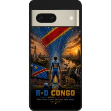 Google Pixel 7 Case Hülle - Silikon schwarz Fussball Demokratische Republik Kongo splash 2026