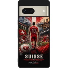 Google Pixel 7 Case Hülle - Silikon schwarz Fussball Suisse splash 2026