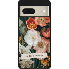 Google Pixel 7 Case Hülle - Silikon schwarz Full Bloom Spring 2026