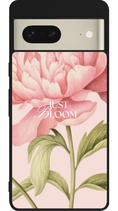 Coque Google Pixel 7 - Silicone rigide noir Just Bloom Spring 2026