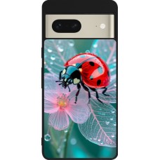 Google Pixel 7 Case Hülle - Silikon schwarz Ladybird in bloom Spring 2026