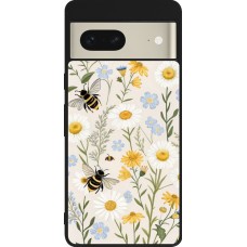 Google Pixel 7 Case Hülle - Silikon schwarz Pattern bees Spring 2026