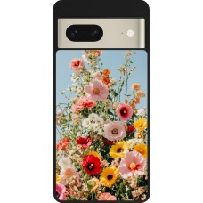 Google Pixel 7 Case Hülle - Silikon schwarz Spring flowers Spring 2026