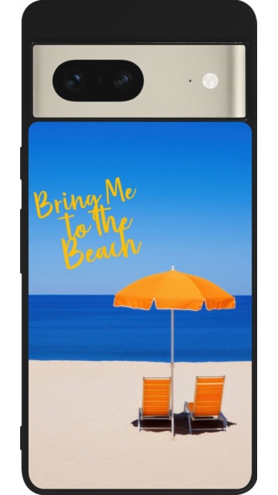 Google Pixel 7 Case Hülle - Silikon schwarz Summer 2025 Bring me to the beach