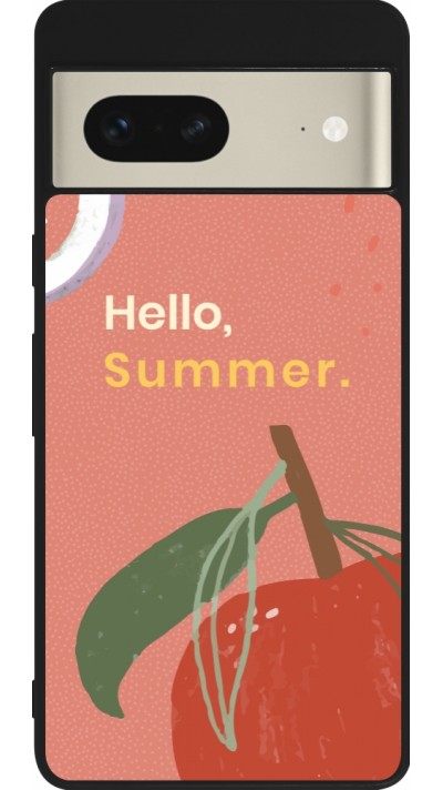Google Pixel 7 Case Hülle - Silikon schwarz Summer 2025 Hello summer