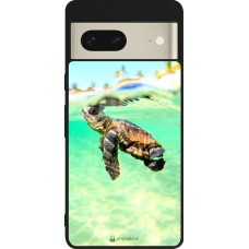 Google Pixel 7 Case Hülle - Silikon schwarz Turtle Underwater