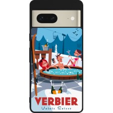 Google Pixel 7 Case Hülle - Silikon schwarz Verbier Mountain Jacuzzi