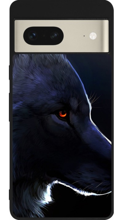 Google Pixel 7 Case Hülle - Silikon schwarz Wolf Shape