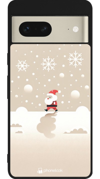 Google Pixel 7 Case Hülle - Silikon schwarz Weihnachten 2023 Minimalistischer Weihnachtsmann