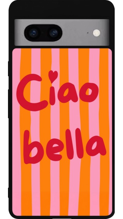 Google Pixel 7a Case Hülle - Silikon schwarz Bye Bella 2026