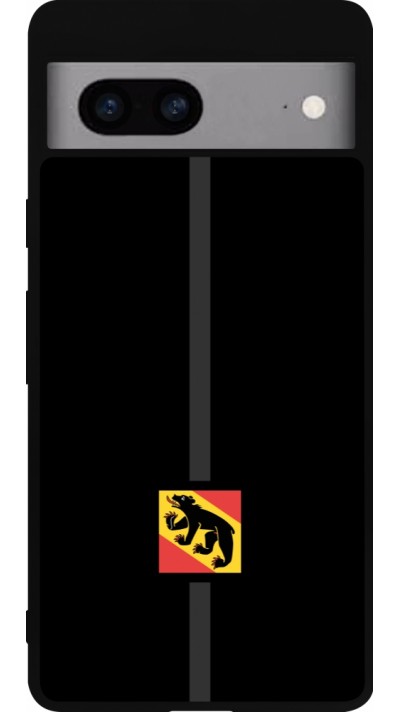 Coque Google Pixel 7a - Silicone rigide noir Canton BE noir
