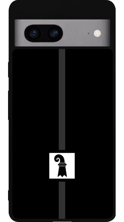 Coque Google Pixel 7a - Silicone rigide noir Canton BS noir