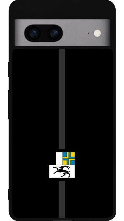 Coque Google Pixel 7a - Silicone rigide noir Canton GR noir