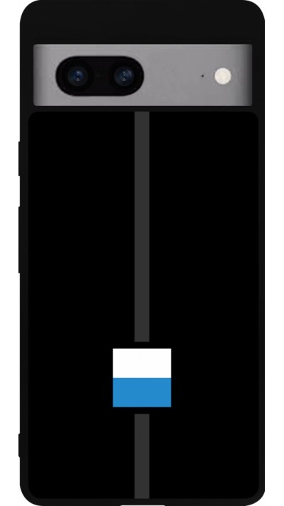 Coque Google Pixel 7a - Silicone rigide noir Canton LU noir