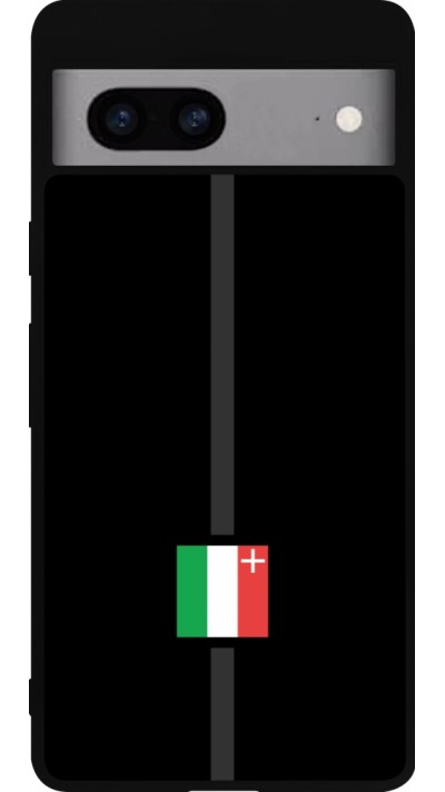 Coque Google Pixel 7a - Silicone rigide noir Canton NE noir