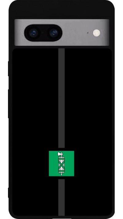 Coque Google Pixel 7a - Silicone rigide noir Canton SG noir