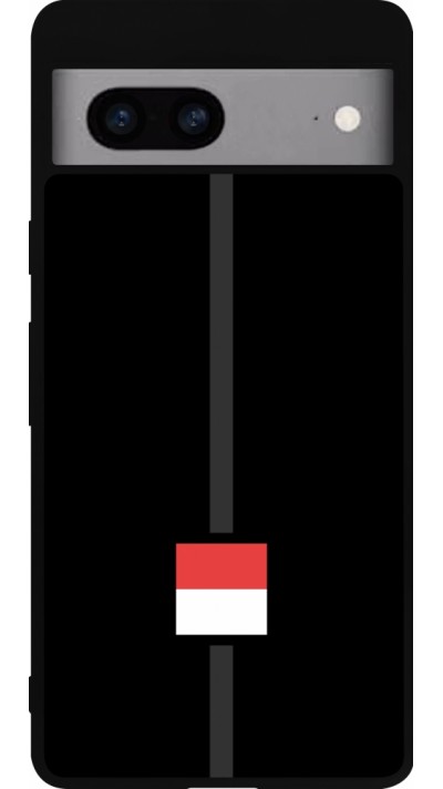 Coque Google Pixel 7a - Silicone rigide noir Canton SO noir