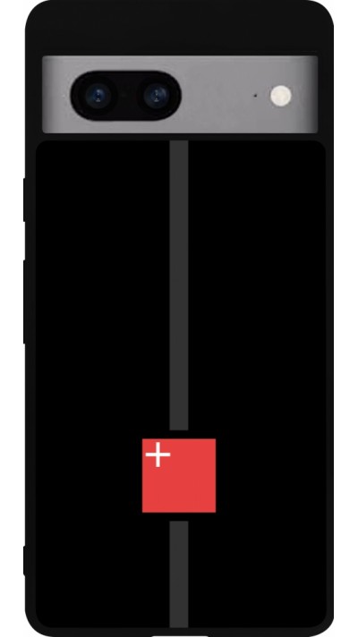 Coque Google Pixel 7a - Silicone rigide noir Canton SZ noir