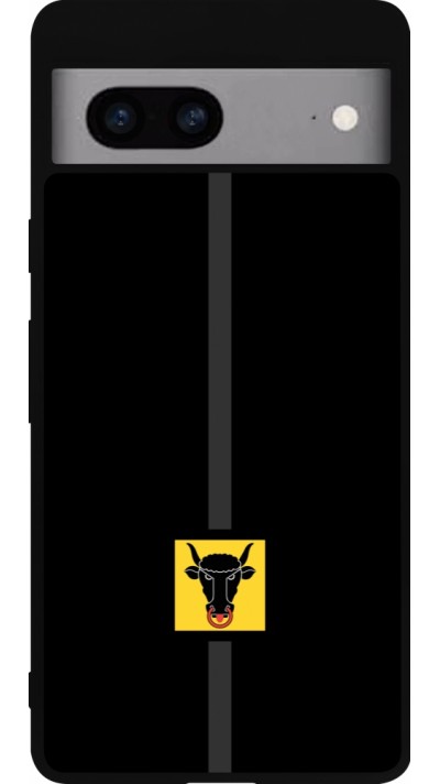 Coque Google Pixel 7a - Silicone rigide noir Canton UR noir