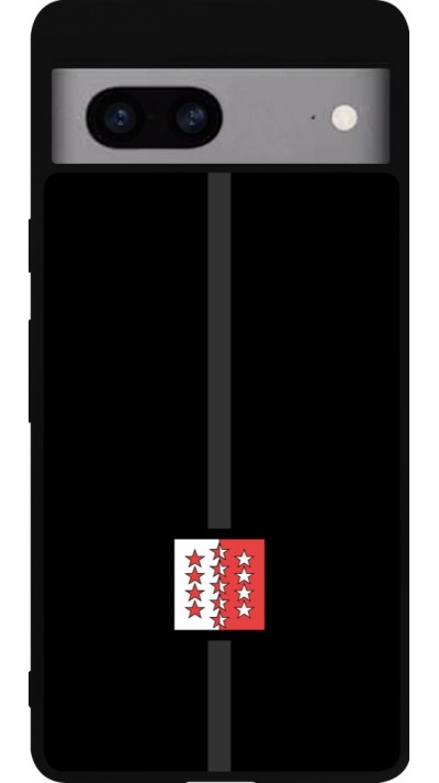 Coque Google Pixel 7a - Silicone rigide noir Canton VS noir