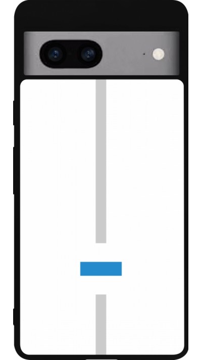 Coque Google Pixel 7a - Silicone rigide noir Canton ZG blanc